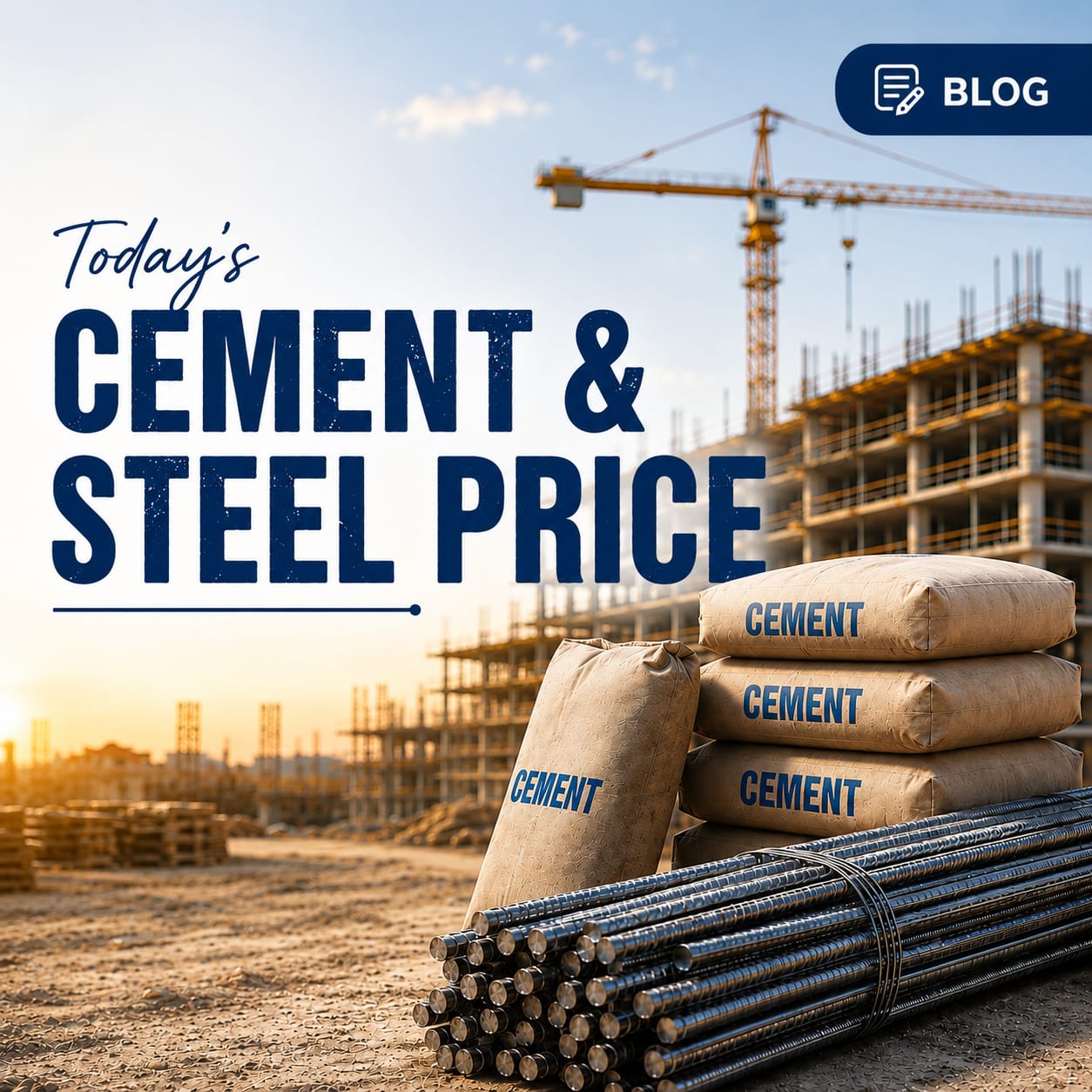 Planning a construction project? Stay updated with the latest cement and steel prices before you prepare your budget.